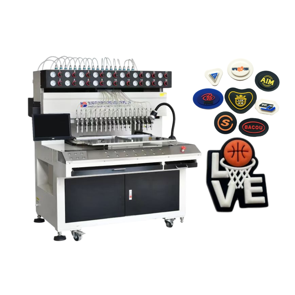 Emoji pendant soft pvc keychain filling machine